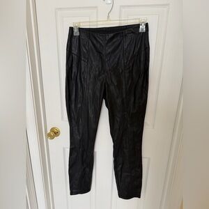Marc New York Black High Waist Faux Leather Pants